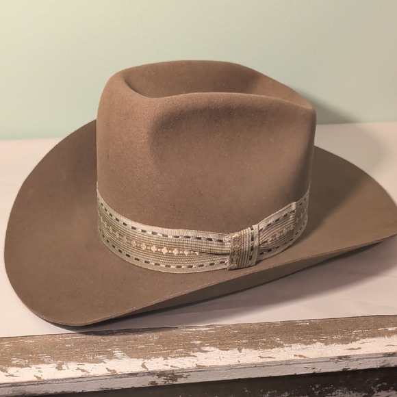 Men's Vintage Tan Trail Ridge Western Cowboy Hat - Picture 2 of 8